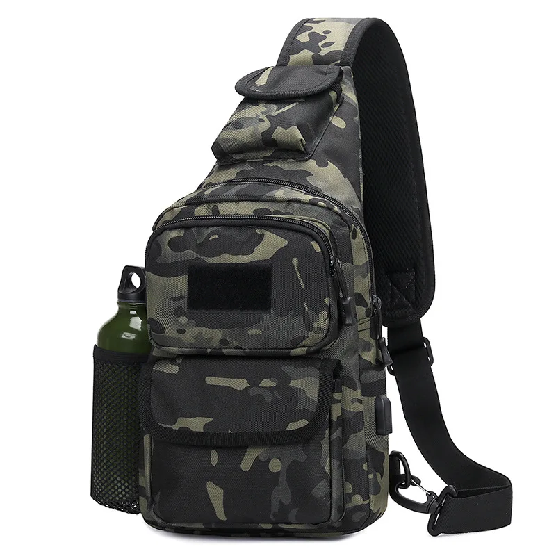 

Bag for Men Outdoor Sports Chest Bag Tactical Camouflage Shoulder Bag Casual Bag Charging Chest Bag Sling Canvas Bag Sling Bag
