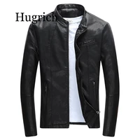 2020 autumn winter mens zipper pu leather jacket casual motorcycle leather jacket men leisure clothing slim leather jacket