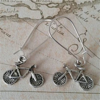 bicycle earrings bike earrings vintage jewelry retro jewelry gift for sports lovers ear wire earrings