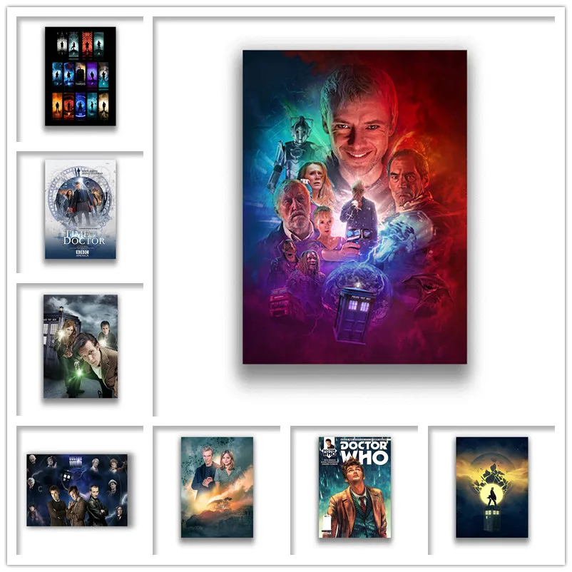 Доктор Кто Классический Кино стикеры Настенные с белым покрытием Бумага принты