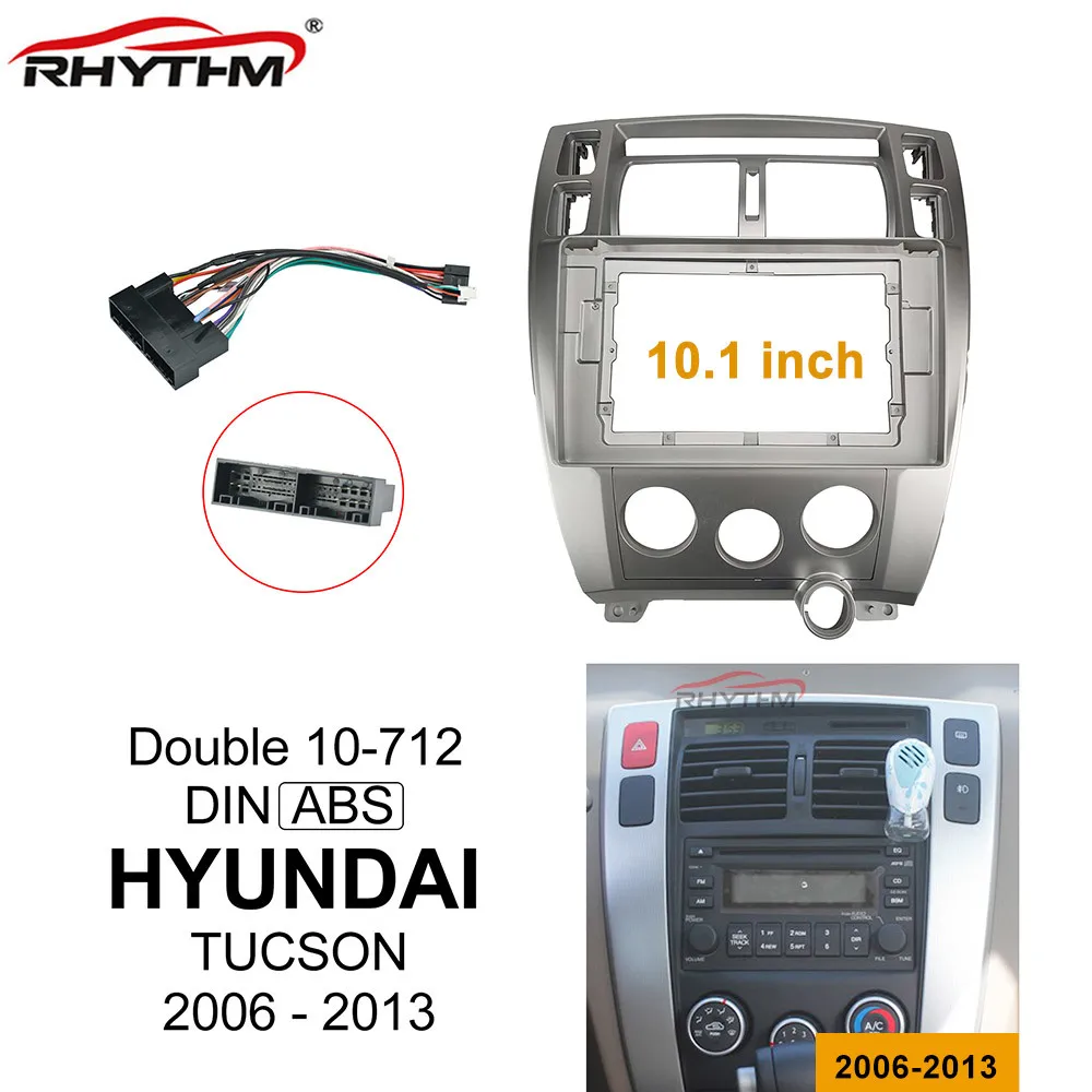 Комплект обшивки автомобильной фасции 10 1 дюйма для HYUNDAI TUCSON 2006-2013 двойная Din