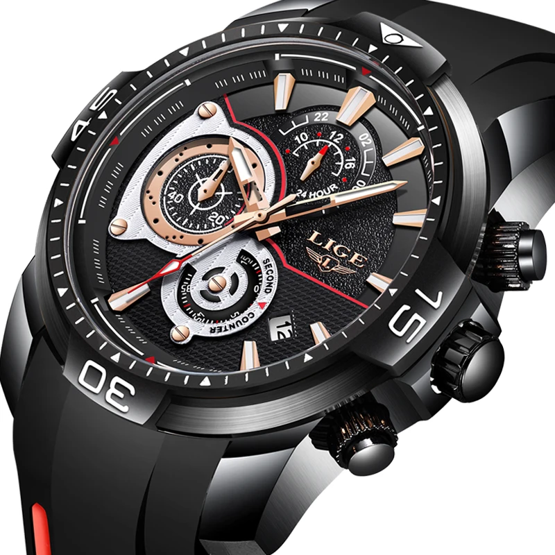 Reloj Hombre мужские часы Топ бренд Роскошные военные спортивные водонепроницаемые