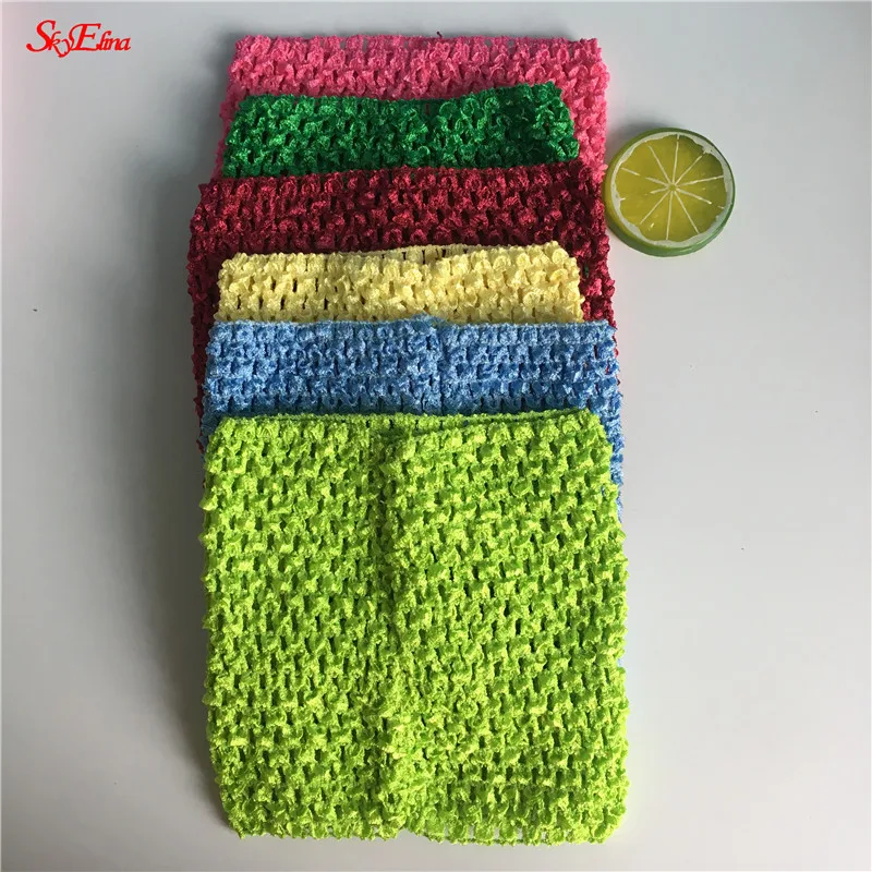 6/9 дюймов Детская эластичная повязка на голову вязаная крючком ручная работа