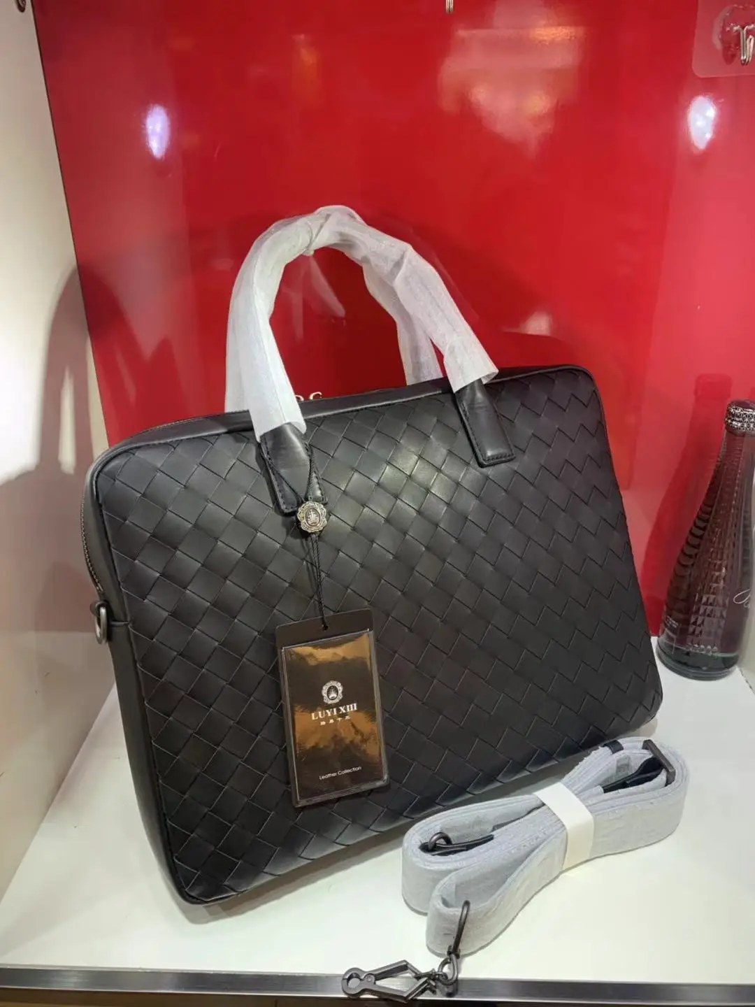 

Luxury Brand Men's Cowhide Briefcase High-quality Fashion New Cross-body Bag Leather Large Capacity top Office Bag LUYI XIII