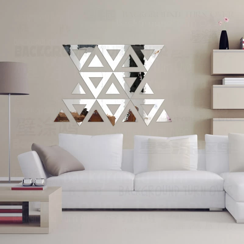 Зеркальные наклейки настенные украшение для комнаты декор ванной 3D полые