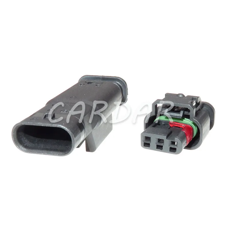 

1 Set 3 Pin 1488991-1 Auto Reversing Radar Probe Cable Socket Waterproof Wire Plug For Ford Land Rover