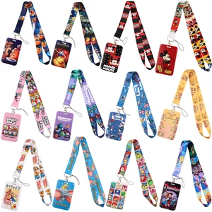 yq317 mickey mouse lanyard pooh bear phone rope toy story id card badge holder princess neck strap cartoon keychain lariat gift free global shipping
