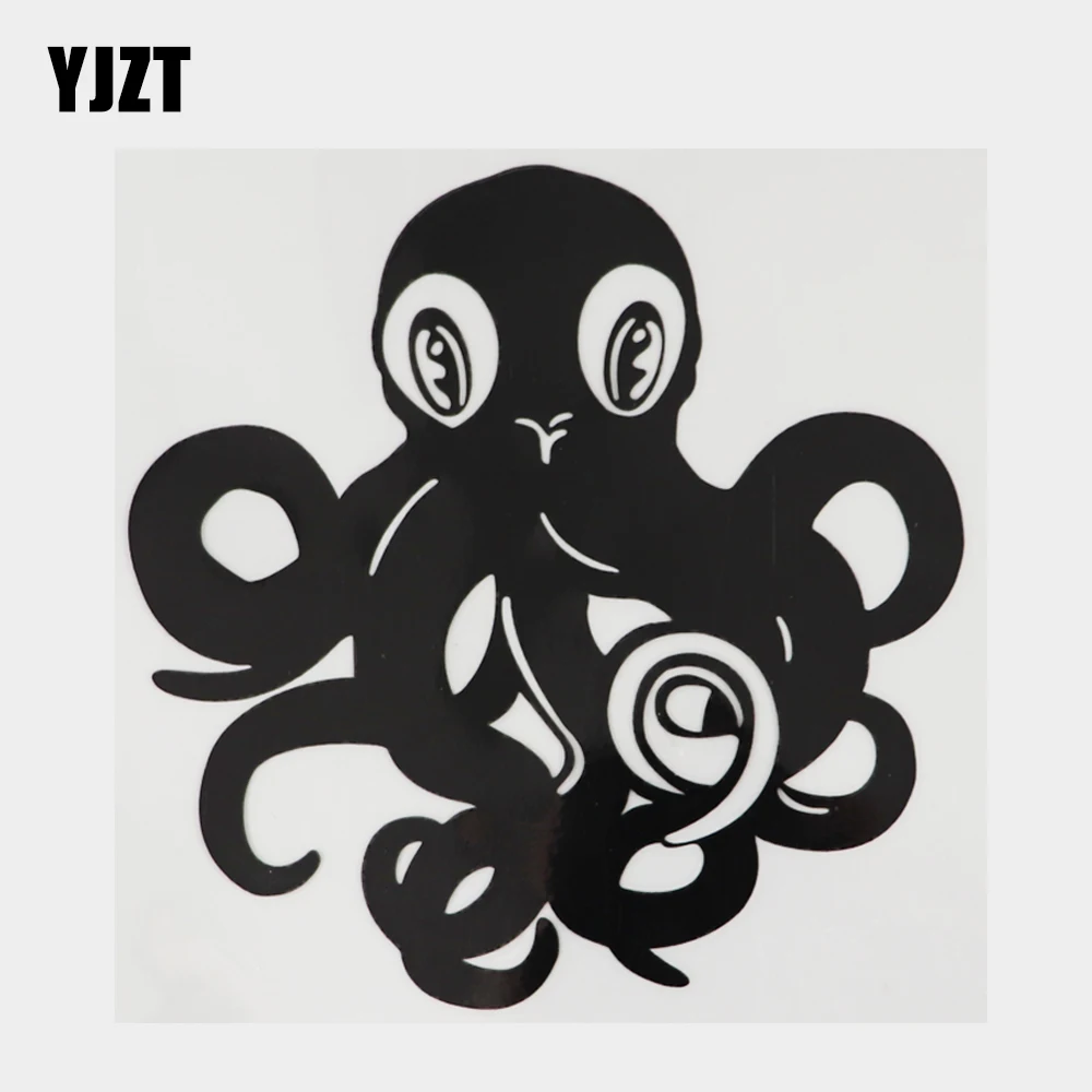 

YJZT 14.8CM×14.9CM Personality Deep Sea Ferocious Tentacle Octopus Vinyl Car Sticker Decal 18A-0045