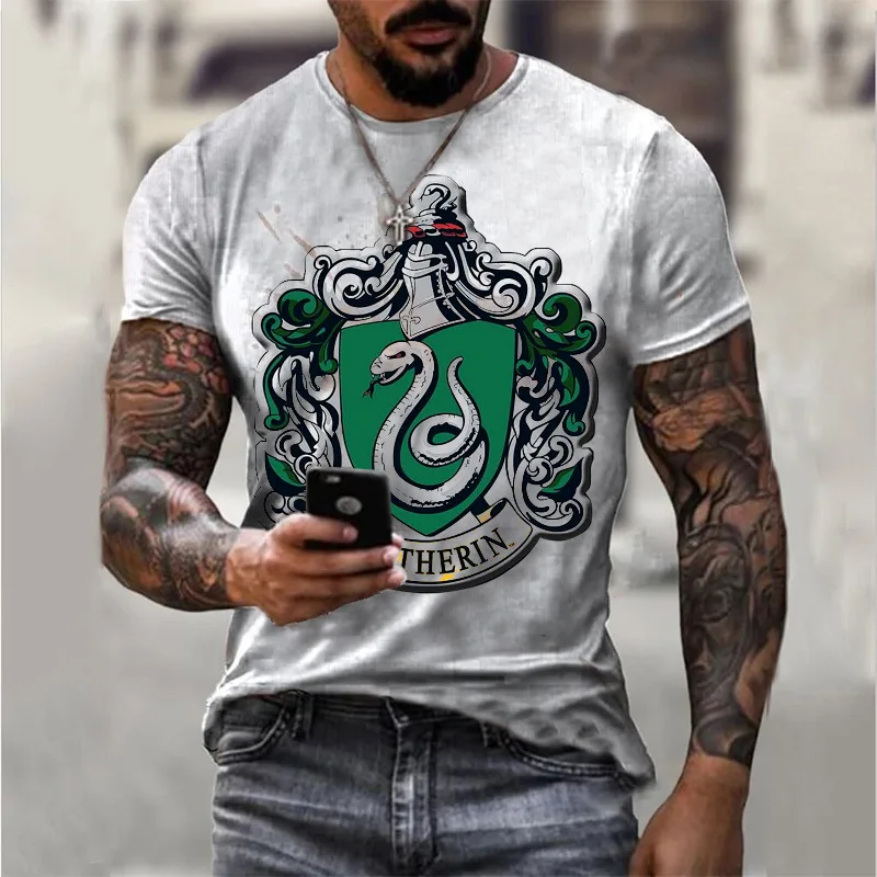 

Trendy Snake 3D Printed T Shirt For Men Animal Pattern Male Street Handsome Trendy Menswear Short Sleeve Casual O Neck Tees Tops