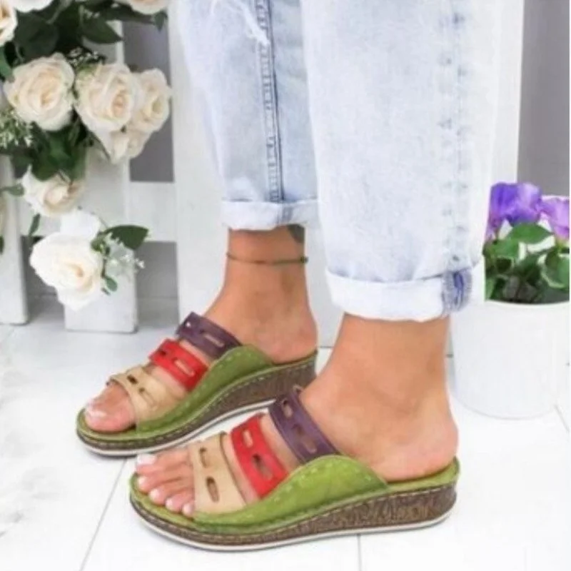 

Retro Women's Slippers Fashion Simple Trend All-match Casual Outdoor Flat Open Toe Summer Classic Women's Slippers 2021