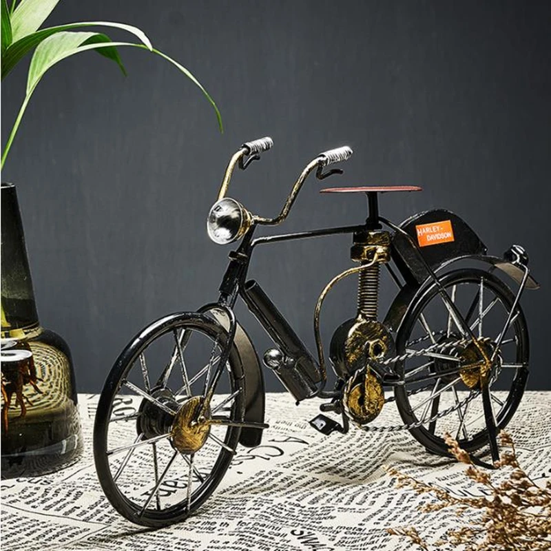 Ретро Железный велосипед рок модель креативное украшение дома гостиная книжная