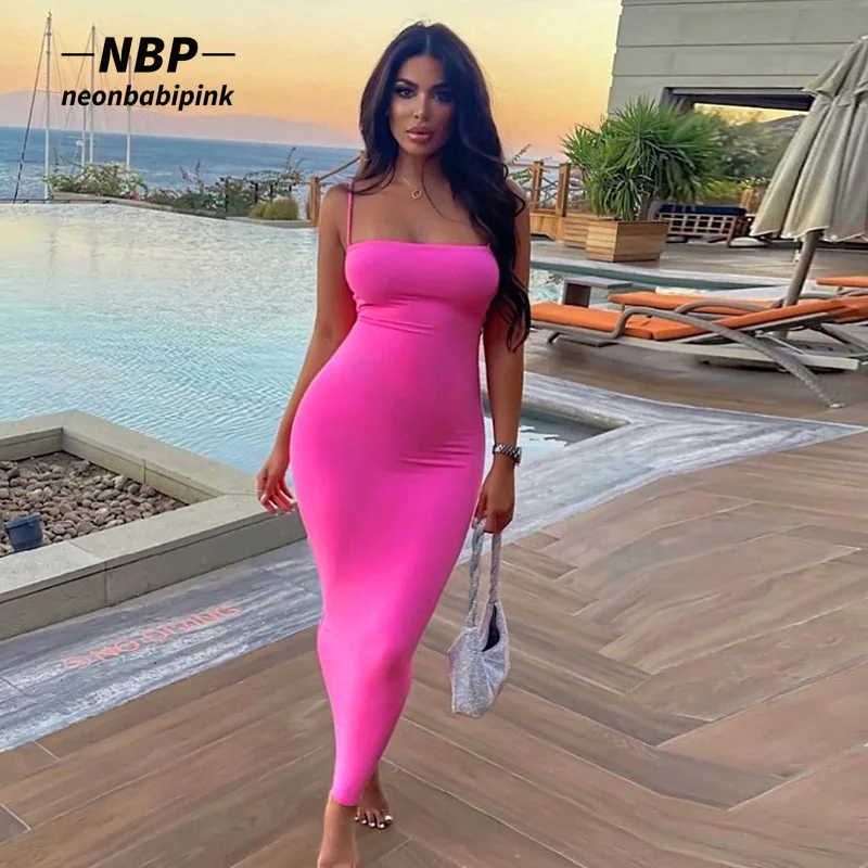 

NEONBABIPINK тонкие бретельки с открытой спиной облегающее Макси платье сексуальные Клубные наряды для женщин вечерние платья для вечеринки