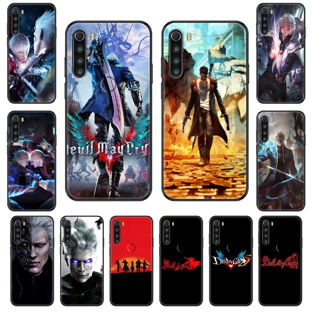 Чехол для телефона devil may game cry Xiaomi Redmi Note S2 4 5 6 7 8 A S X Plus Pro Черный Модный prime trend shell 3D