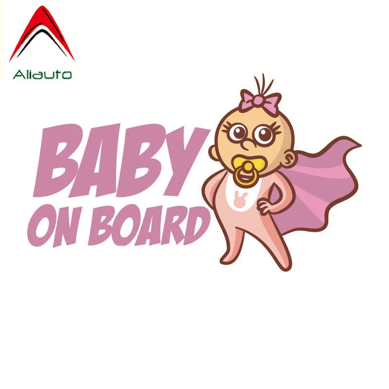 

Aliauto Funny Car Styling Reflective Sticker Lovely Girl Baby on Board Warning Mark Decoration Decal Accessories PVC,15cm*8cm