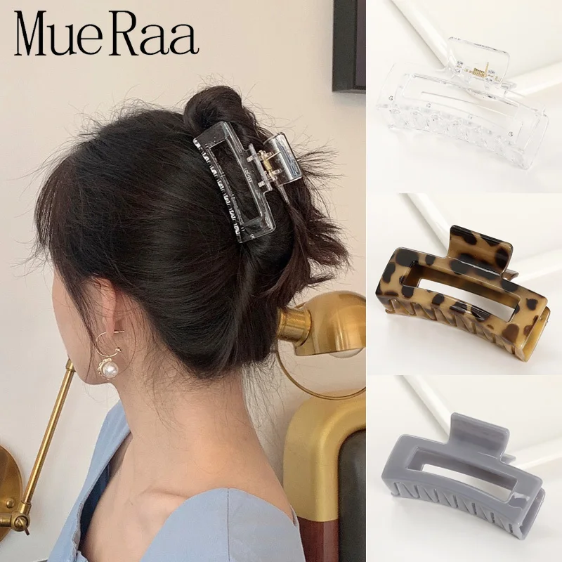 

MueRaa 2021 Korean Style Women Girls Fashion Hair Claws Transparent Hair Clips Hair Accessories Lady Elegant Cross Headwear
