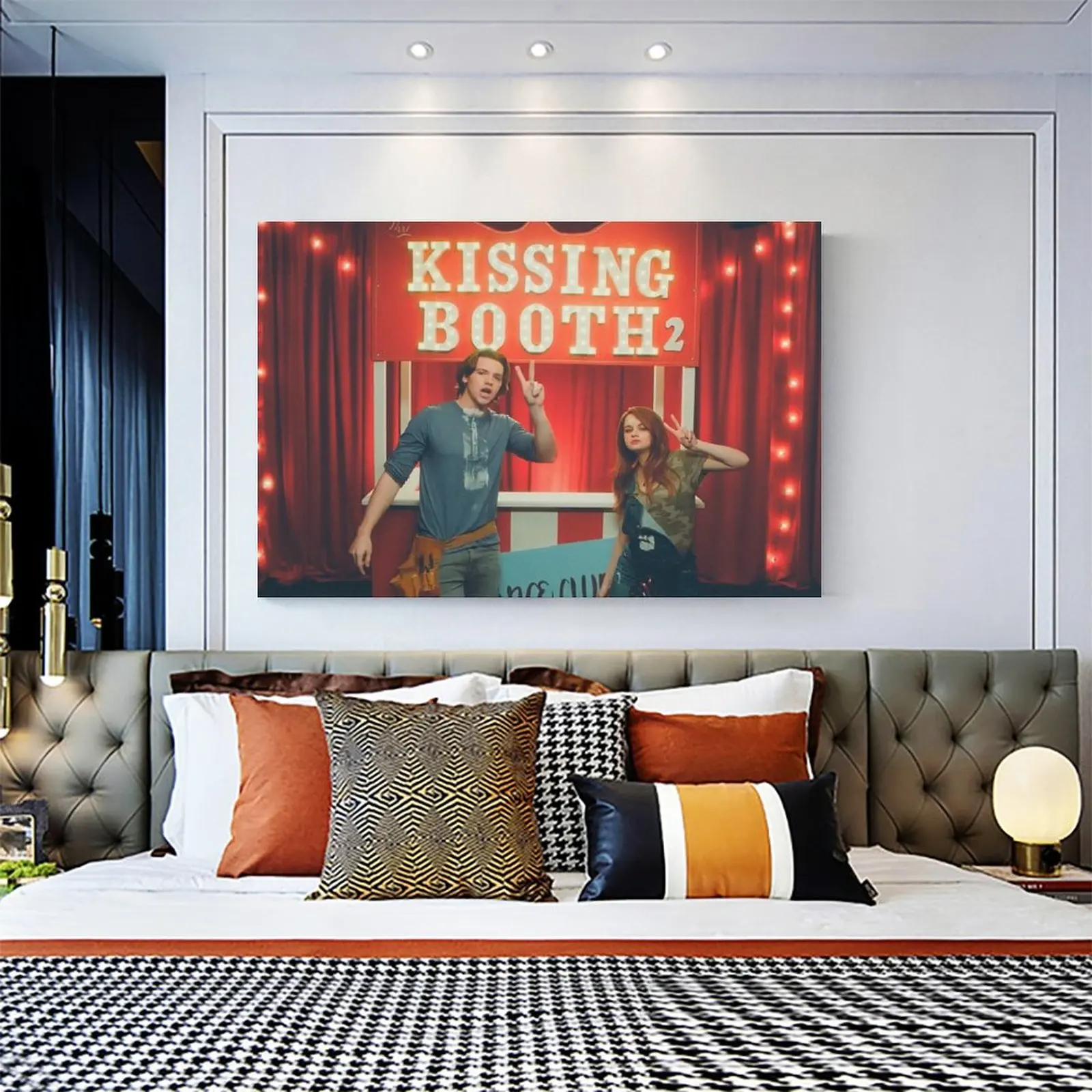 

Постер с 2 фильмами «целующиеся будки», художественный плакат на холсте и Настенная картина, современные декоративные постеры для семейной ...