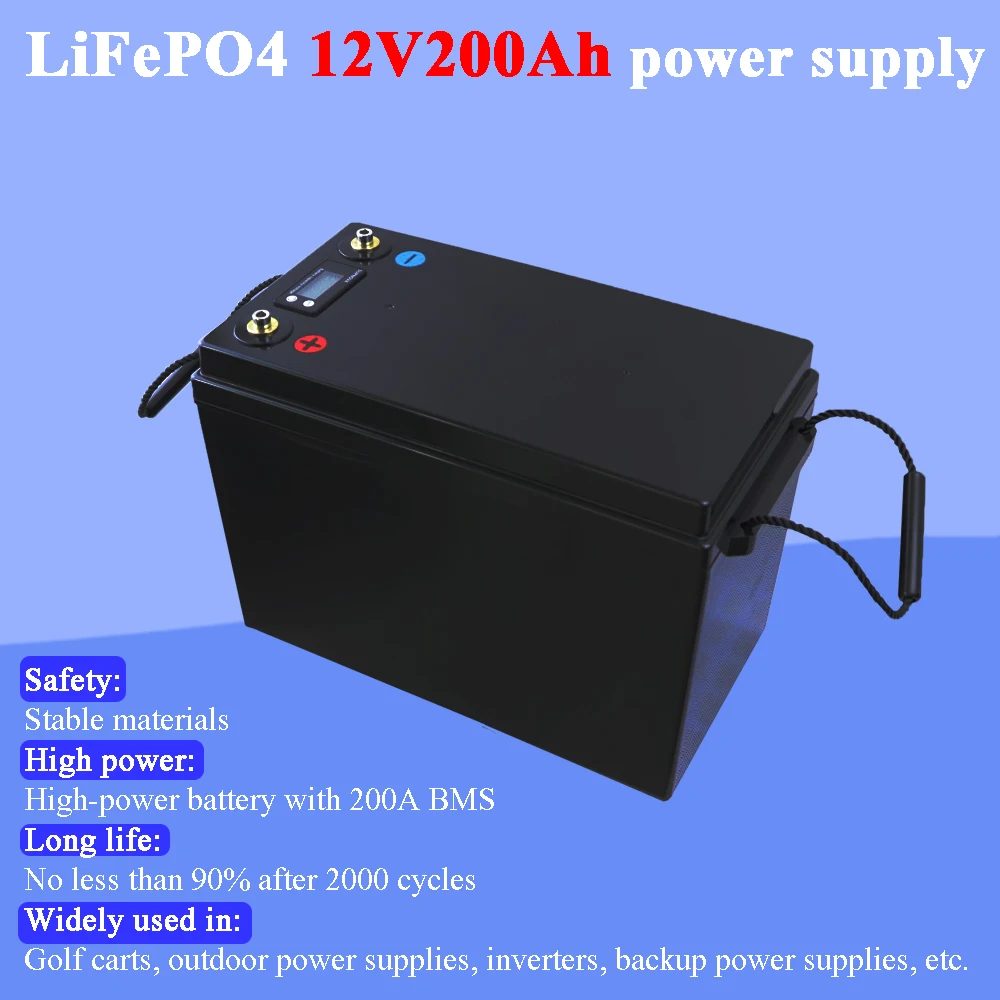 

Land Voyager 12v 200Ah High safety good discharge Lifepo4 lithium battery pack 12.8v battery electric bike for electric bike