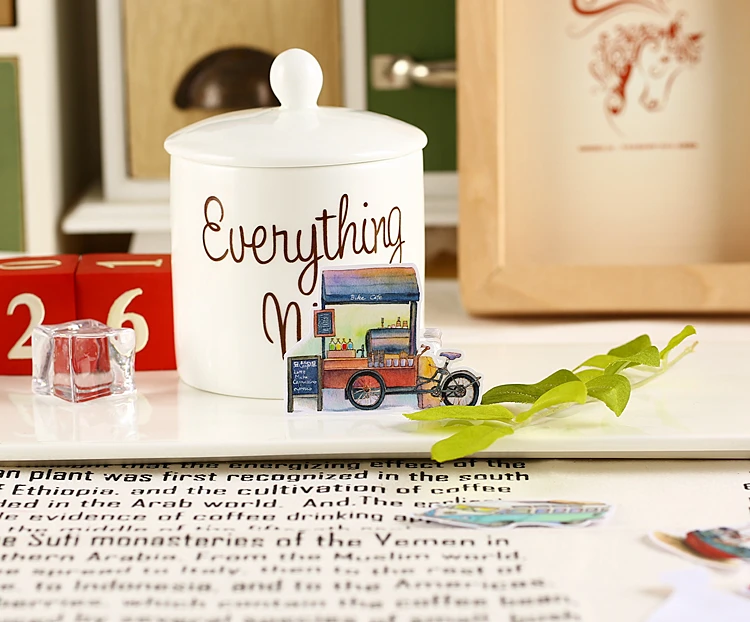 20Pcs/Set Vintage City Bus Car Motorcycle Sticker DIY Craft Scrapbooking Album Junk Journal Planner Decorative Stickers | Канцтовары для