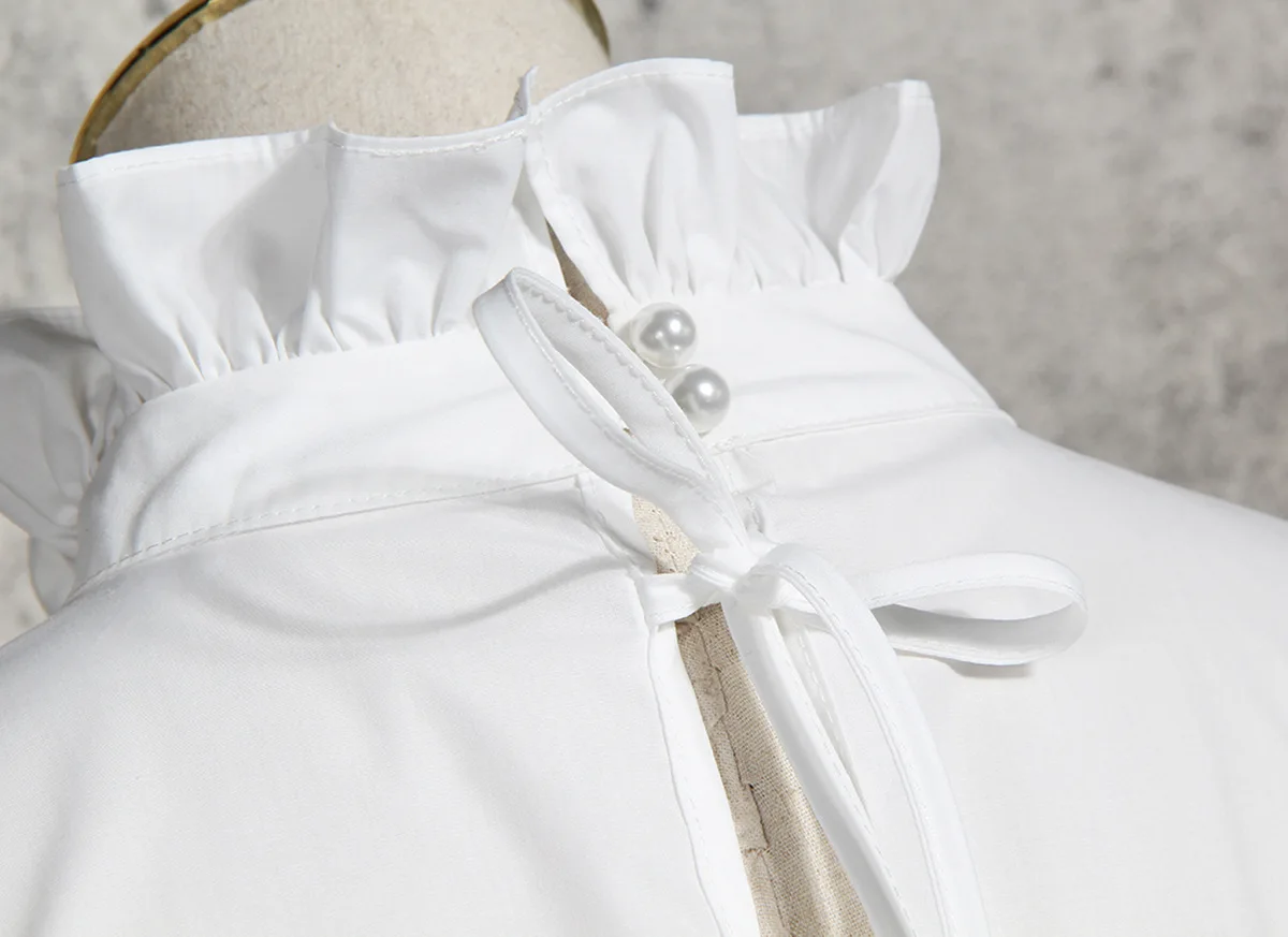 Кружевная белая женская рубашка новинка 20 Осеннее милое свободное корейское