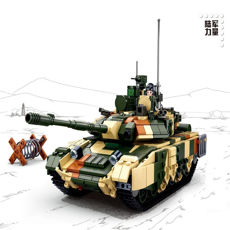 Боевой танк военная совместимая тема 758 шт боевой строительный блок детские
