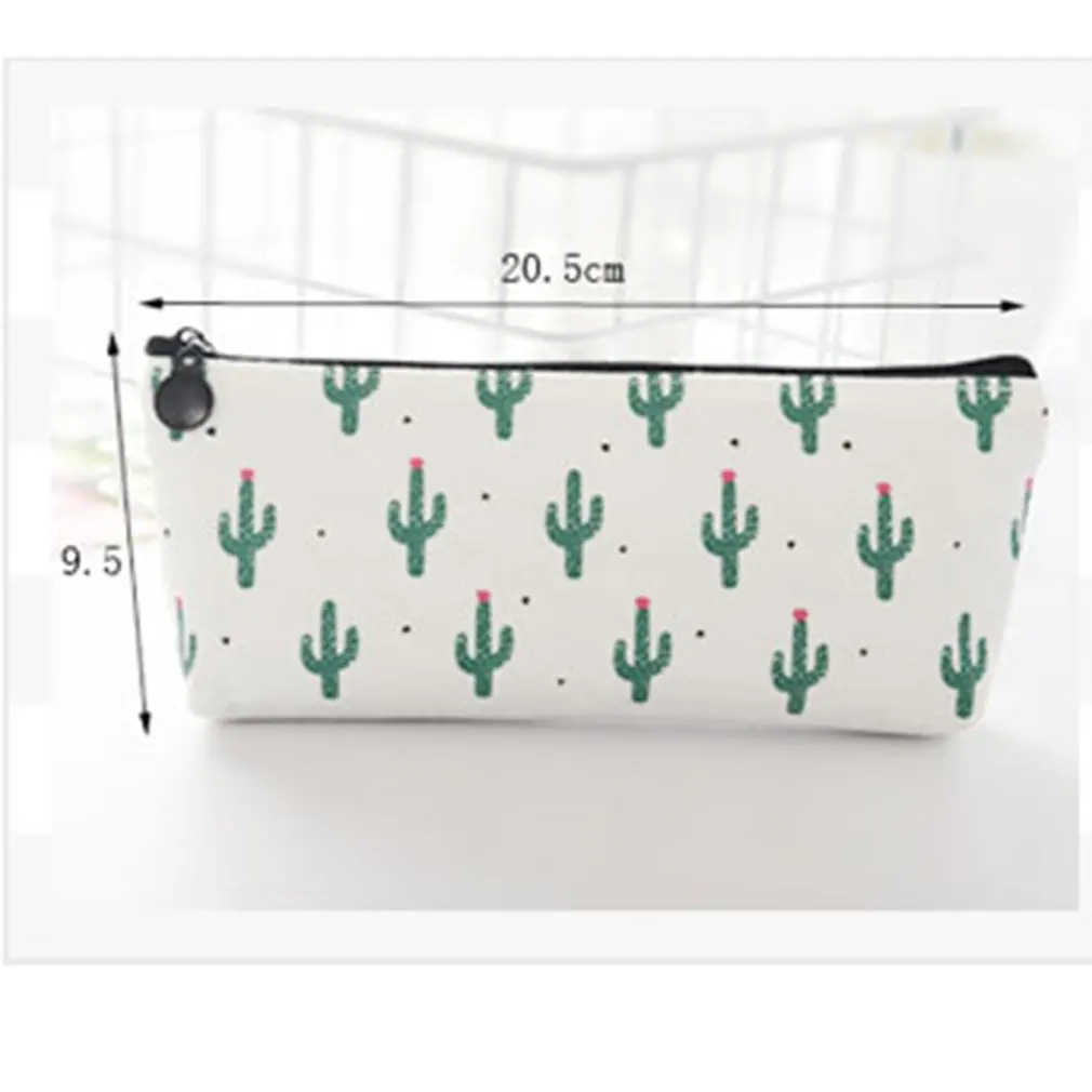 

School Pencil Case Cactus Pencil Case Large-capacity Student Zipper Pencil Case School Office Supply Gift Stationery