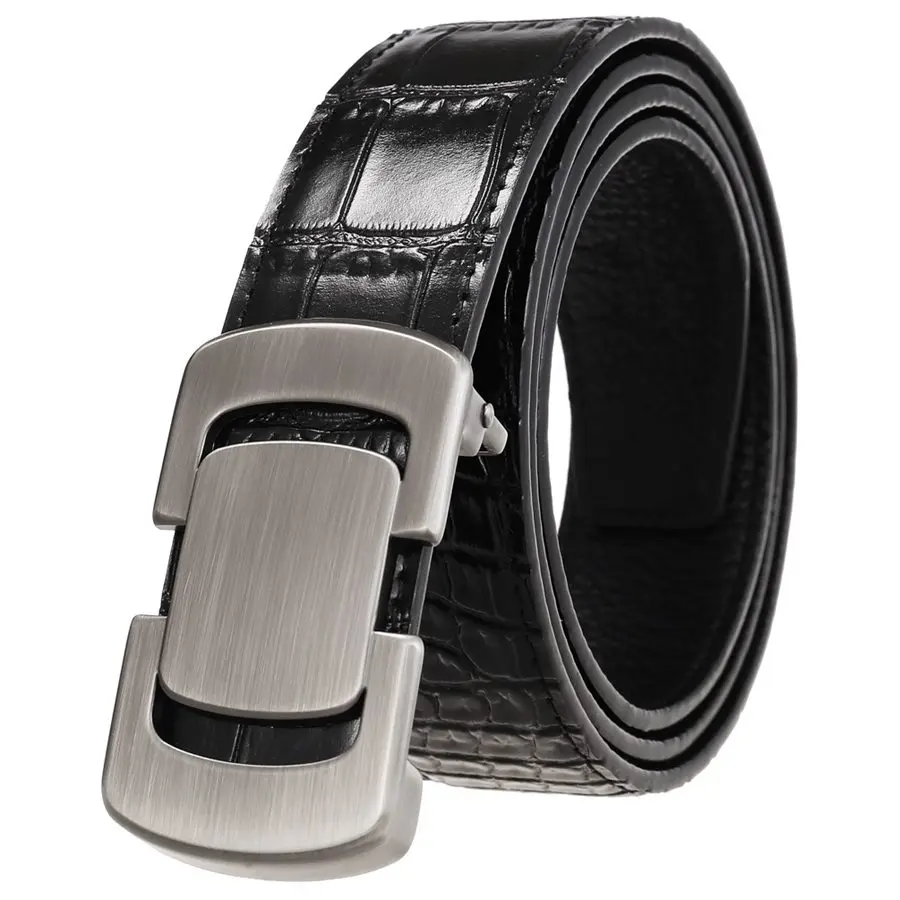 Leather Belt For Men Genuine Leather Belts Plate Buckle Designer Belts High Quality Male Waistband
