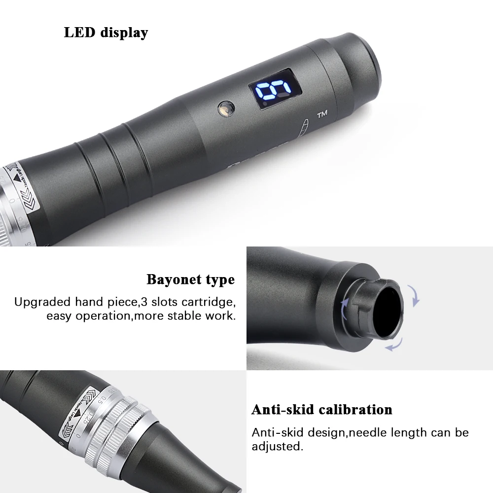 Новый Беспроводной цифровой Дисплей 6 уровней Dr ручка Ultima M8 Microneedling пера
