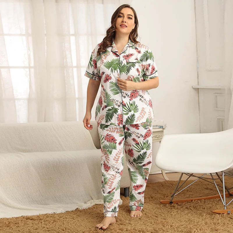 Женский пижамный комплект из 2 предметов Повседневная Свободная Домашняя одежда