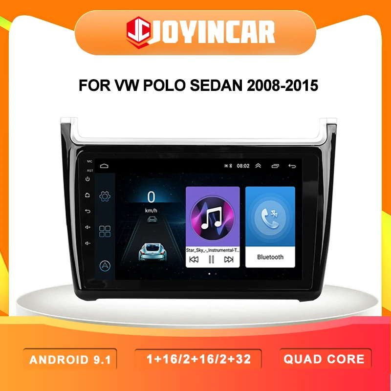 2G + 32G 2 Din Android 10 1 автомобильное радио для Фольксваген Поло Седан 2008 2015 2din