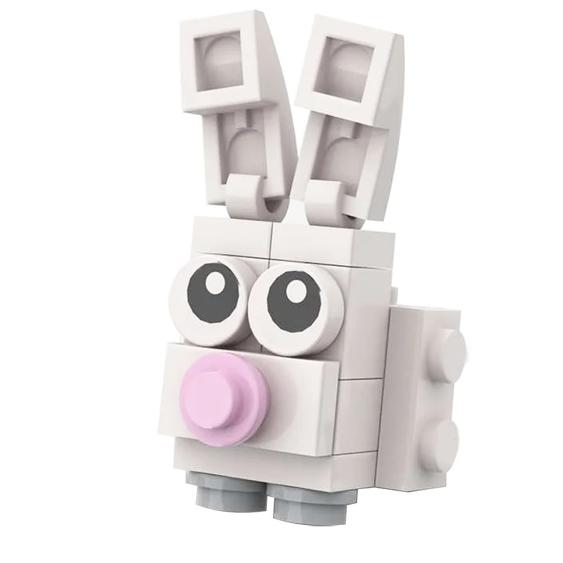 

MOC Rabbit Easter Cute Egg Baby Hare Animal Building Block Toy Parts DIY Construction Creatives For Children's Girls Gift 201pcs
