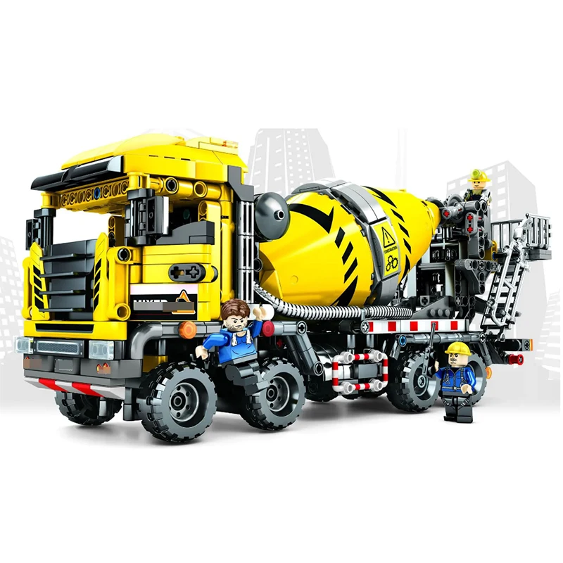 Инженерная техника 1143 шт. бетономешалка грузовик строительные блоки для детей