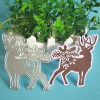new deer metal cutting dies with christmas decorations used for diy scrapbooks cards photo album decorations handmade crafts