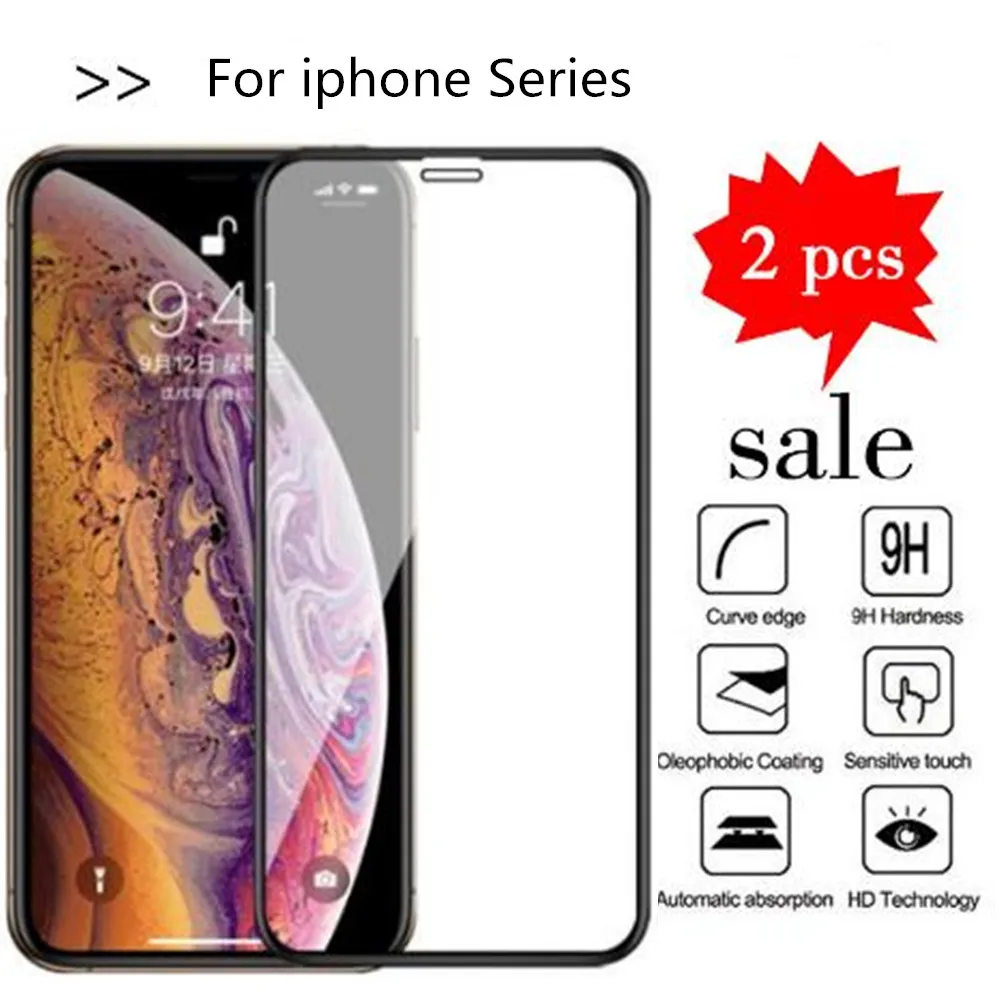 Защитное стекло для iphone 7 8 X XS 11 Pro Max XR 6 Plus закаленное с полным покрытием |