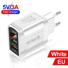 Быстрое зарядное устройство для телефона, 2 USB-порта, адаптер для зарядки, 5 В, светодиодный дисплей, источник питания для IPhone, Samsung, Huawei, Xiaomi, быстрое зарядное устройство