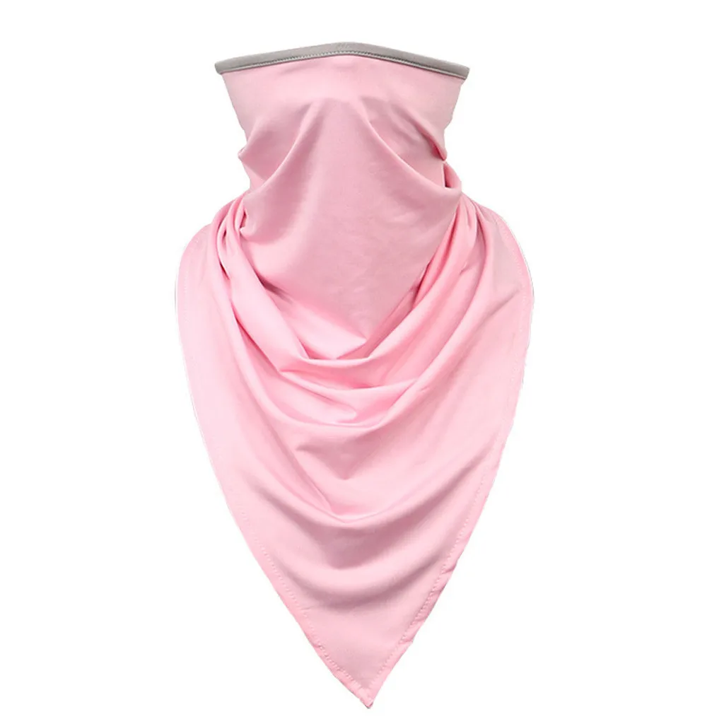 Маски Летний Шелковый треугольный шарф цветная маска для велоспорта головной