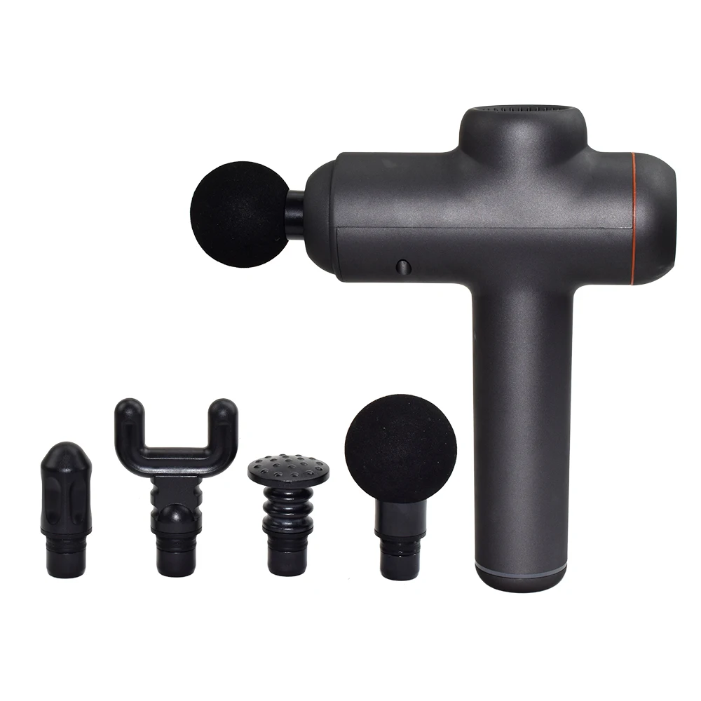 Пистолет для массажа мышц, массажер для спортивной терапии, массажер для расслабления тела, облегчения боли, похудения, формирования, 3600r/min4 насадки с сумкой