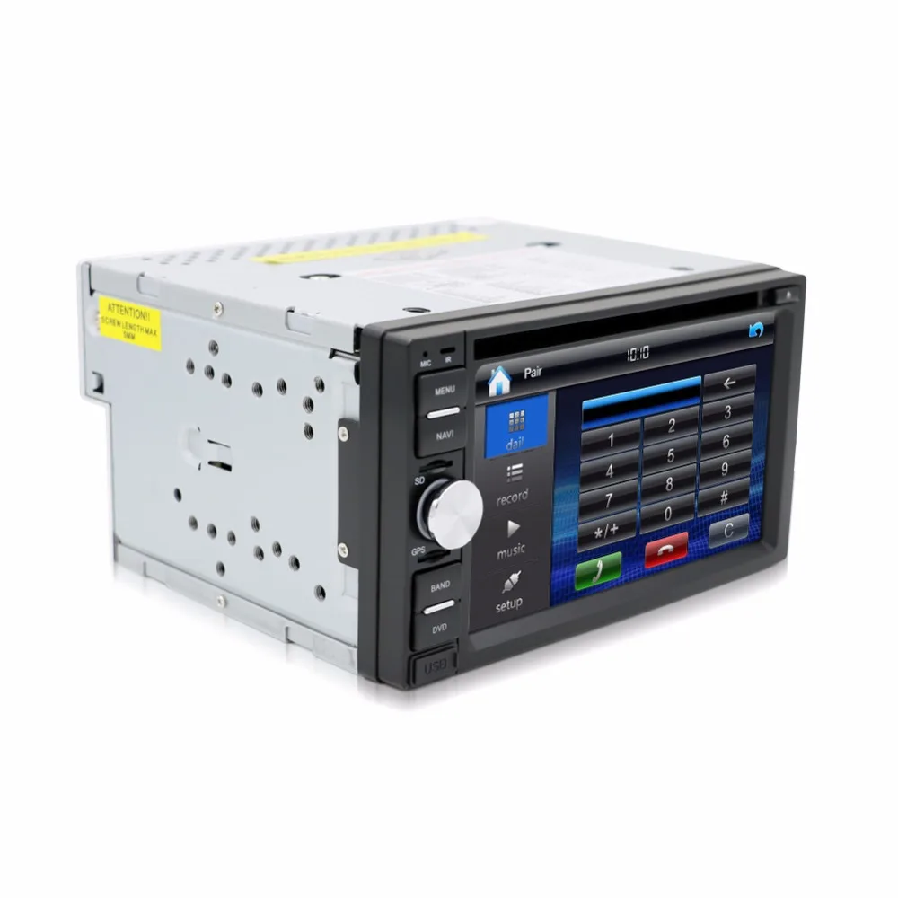 Универсальный Автомобильный мультимедийный плеер 6 2 дюйма Din для Wince DVD SWC BT радио