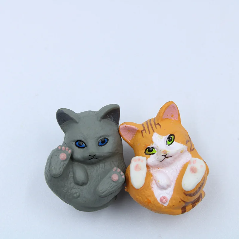 8 шт./компл. милые полосатые кошачьи моховые горшки для растений микро