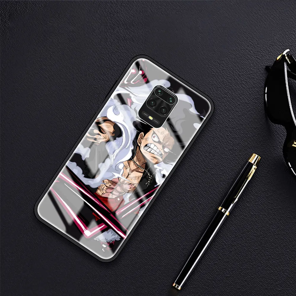 

One Piece Luffy Anime Phone Case for Xiaomi Redmi Note 9S 8 9 8T 7 9C Coque for Mi 10T Pro 9T 10 Lite Tempered Glass Cover