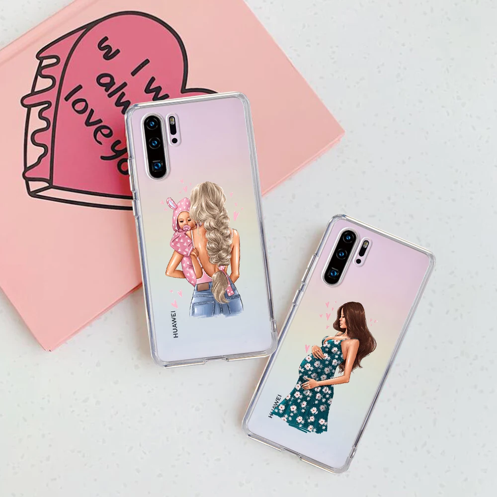 Роскошный чехол для телефона Super Mom Baby Girl Dad Huawei P40 Lite P20 P30 Pro P10 Honor 8X 10 20i Mate 20 Funda Capa |