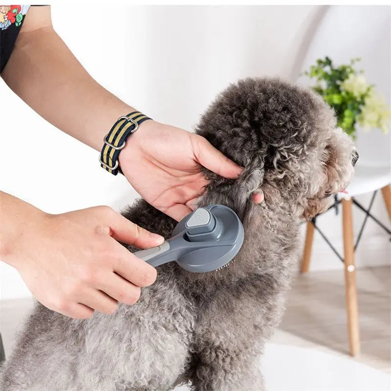 

Pet Comb Self Cleaning Brush Professional Grooming Brush for Dogs Cats Cleaning