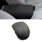 Для VW Passat B6 2005, 2006, 2007, 2008, 2009, из искусственной кожи, с губкой, Внутренняя Крышка центральной консоли, крышка подлокотника, отделка, черно-красная линия