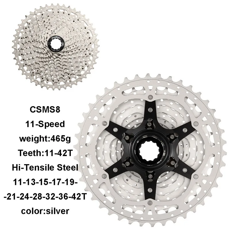 Sunracing 10s 11s MTB велосипед свободного хода 11-42 T 46T 50 T, CSMX80 S3 X3 S8 X8 кассеты, 10 11 скоростей широкоугольный Велосипед маховик - Цвет: S8 11S 42T silver