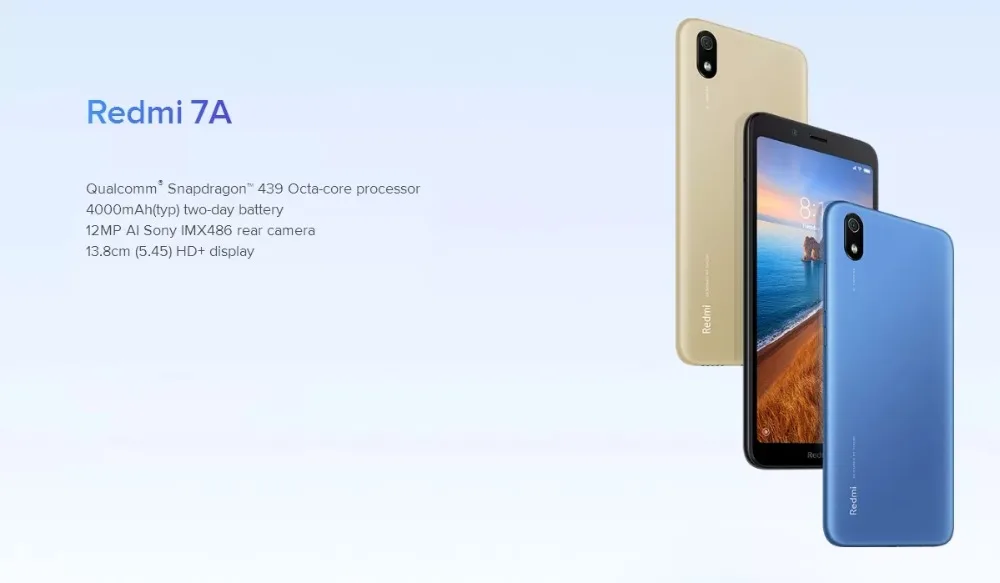 Глобальная версия Xiao mi Red mi 7A mi Celular 2GB 16GB смартфон Snapdargon 439 Octa Core 4000mAh AI Face Unlock 5,4" камера 13 МП