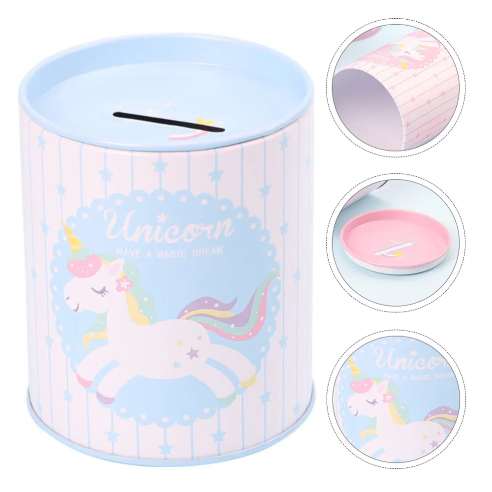 

Adorable Tinplate Money Box Kids Saving Box Christmas Piggy Bank Gift