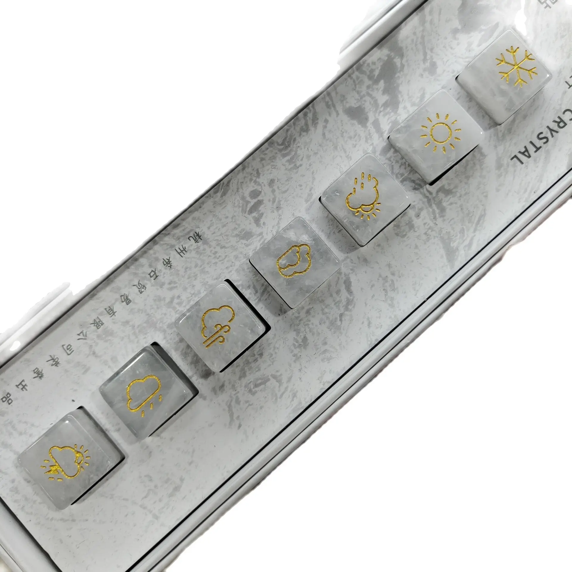 

1box Natural Crystal square weather Quartz Crystal Specimen Home Decor interior decoration