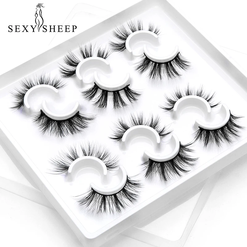 SEXYSHEEP 6 пар 3D норковые ресницы натуральные накладные драматический объем