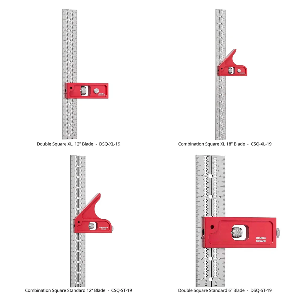 

Indexable Combination and Double Square Woodworking Tool Woodworking Edge Corner High Precision Carpenter Angle Measure Tool