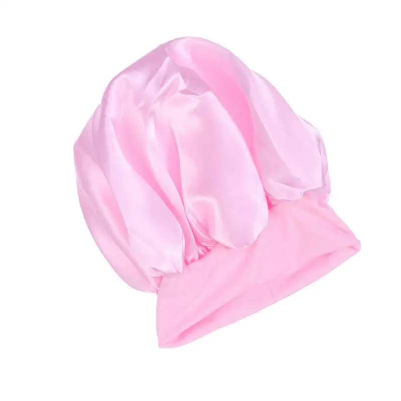 Широкая эластичная Ночная шапочка Атласная для выпадения волос s Чепчик сна уход