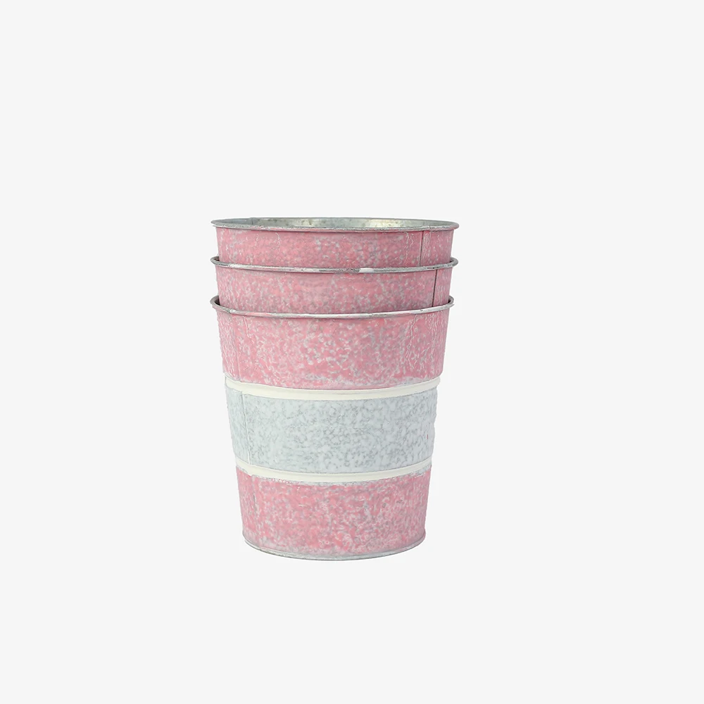 

6Pcs/Lot D15xH15CM Metal Storage Holder Party Decoration Flower Planters Iron Container Vase Easter Egg Pots